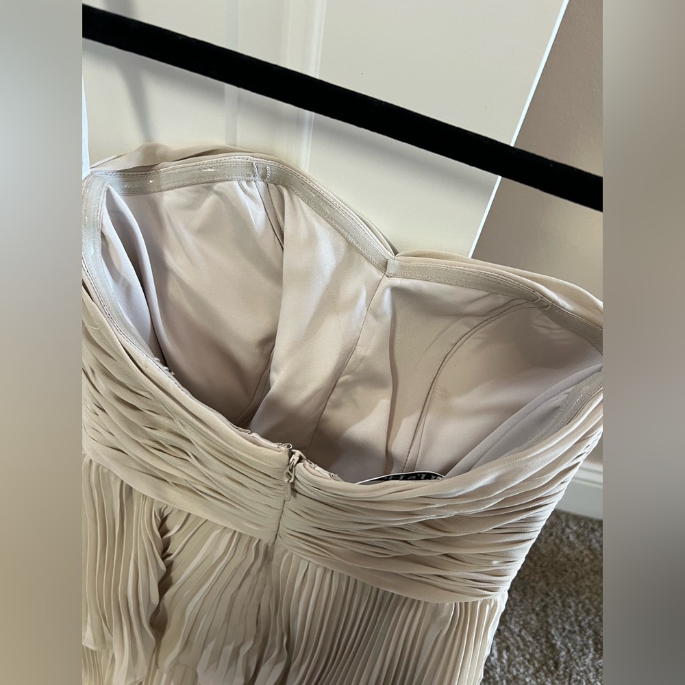 JJs House Strapless Sand Layered Dress - Picture 3 of 7